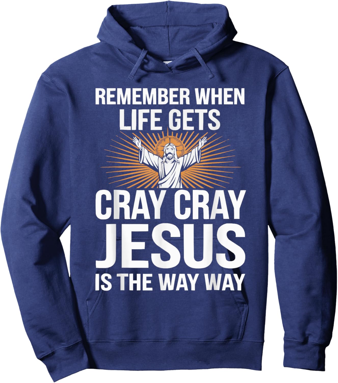 Funny Jesus Christ Religious Christian Believer Christianity Hoodie - Hoodie | Navy