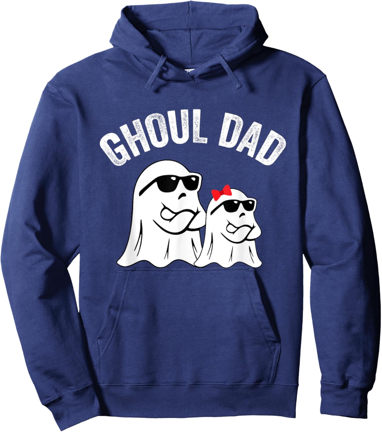 Ghoul Dad Funny Halloween Daddy Ghost Vintage Hoodie - Hoodie | Navy