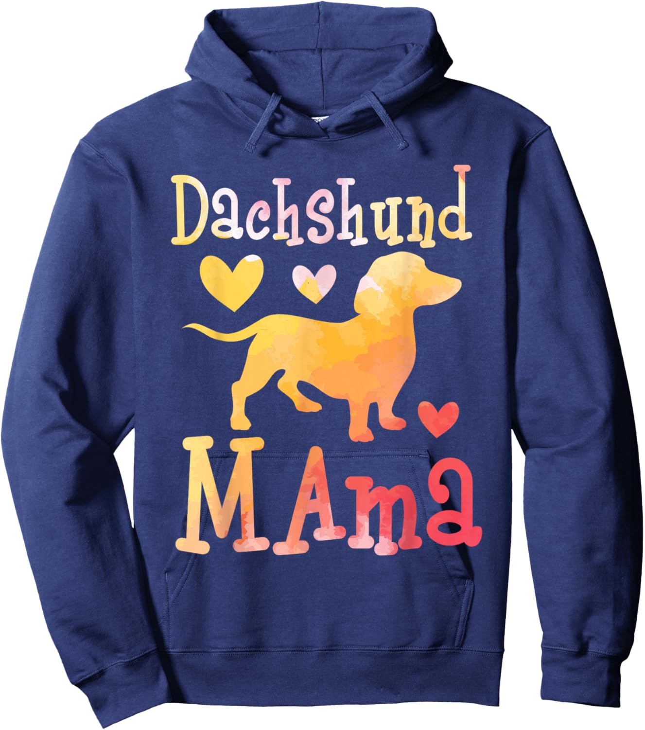 Dachshund Mama - Dog Lover Pet Trainer Breeder Animal Women Girls Kids Hoodie - Hoodie | Navy