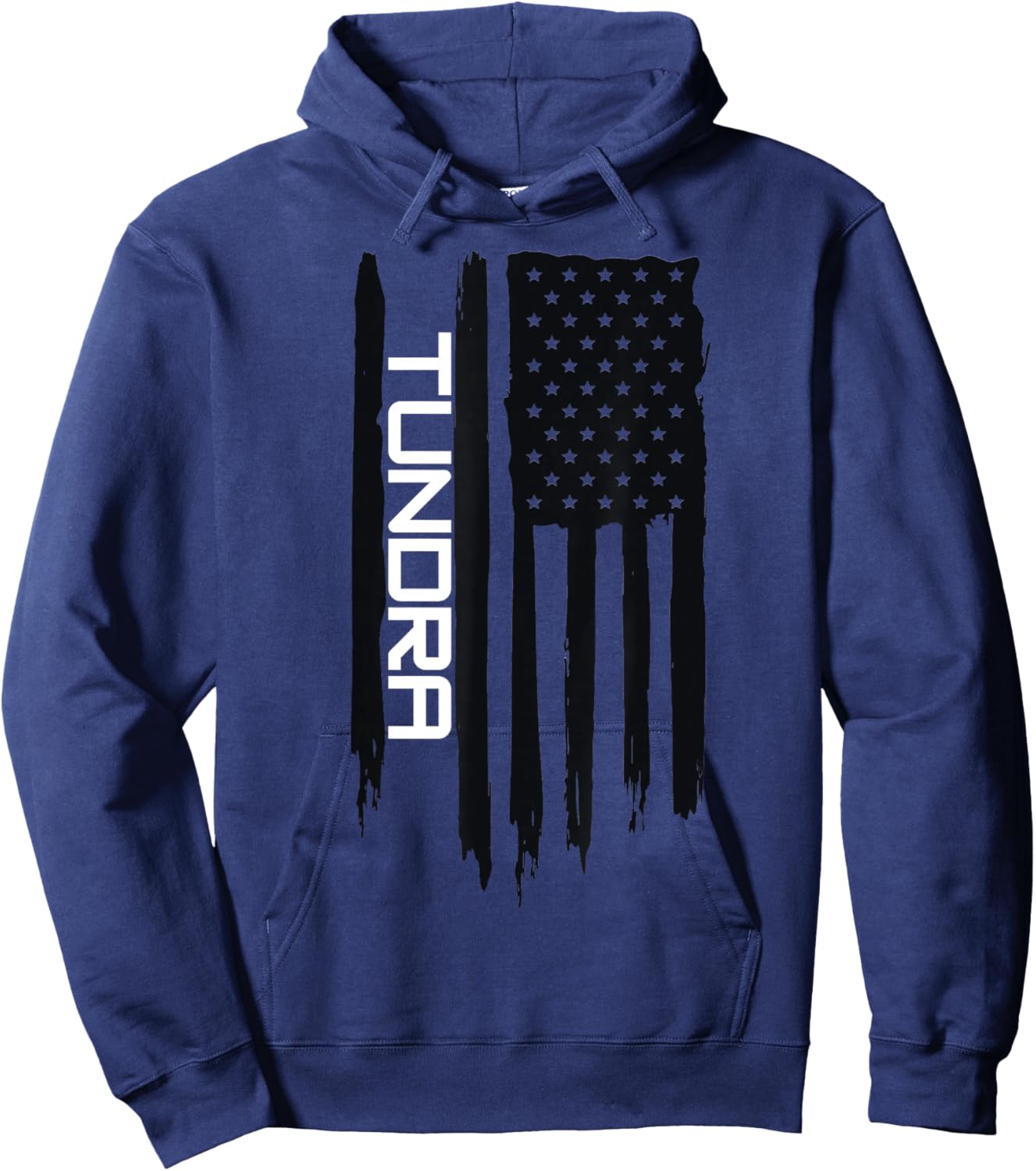 Alaskan Rugged Tundra American Flag USA Hoodie - Hoodie | Navy
