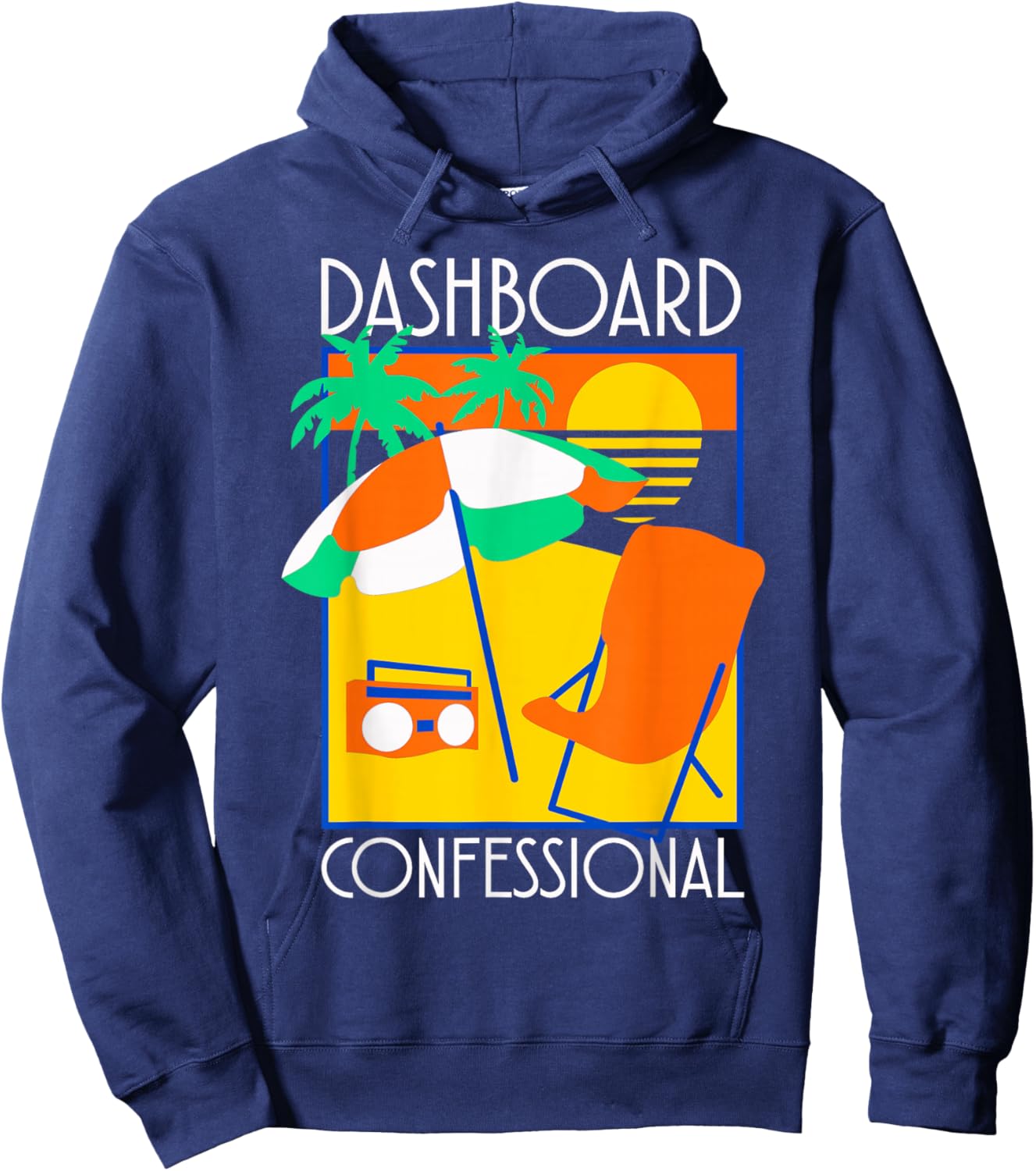 Dashboard Confessional - Vacation , Small, Black Hoodie - Hoodie | Navy