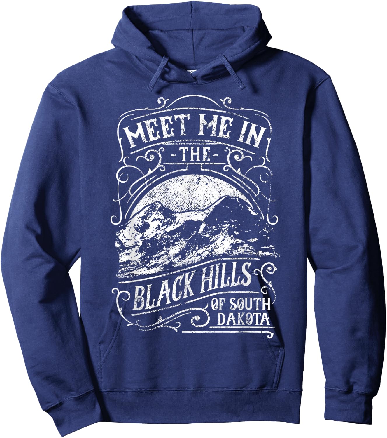 Meet Me in the Black Hills of South Dakota Hoodie - Hoodie | Navy