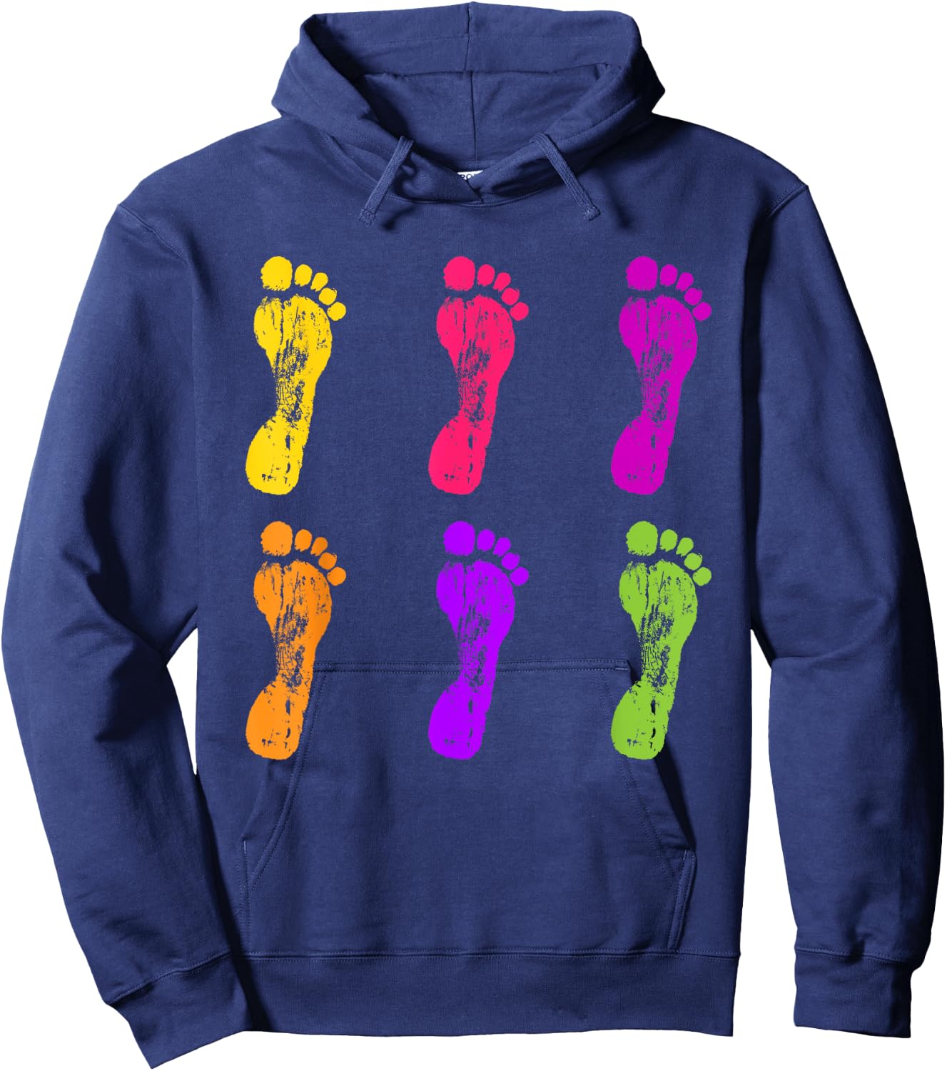 Colorful Footprint | Chiropodist | Foot Doctor Podiatrist Hoodie - Hoodie | Navy