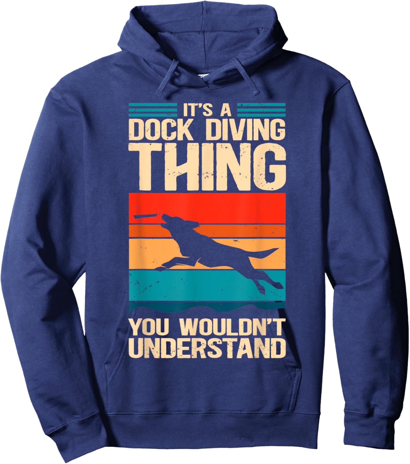 A Dock Diving Thing | Dog Jumping Dock Diving Hoodie - Hoodie | Navy