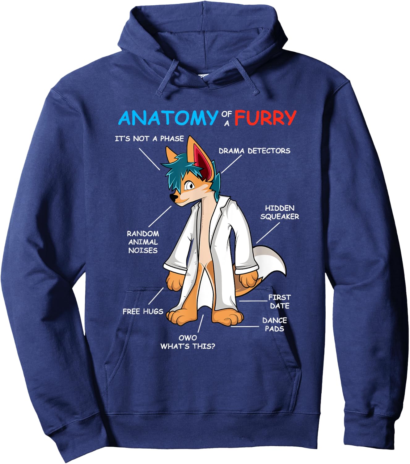 Fur Owner's Anatomy Hoodie - Hoodie | Navy