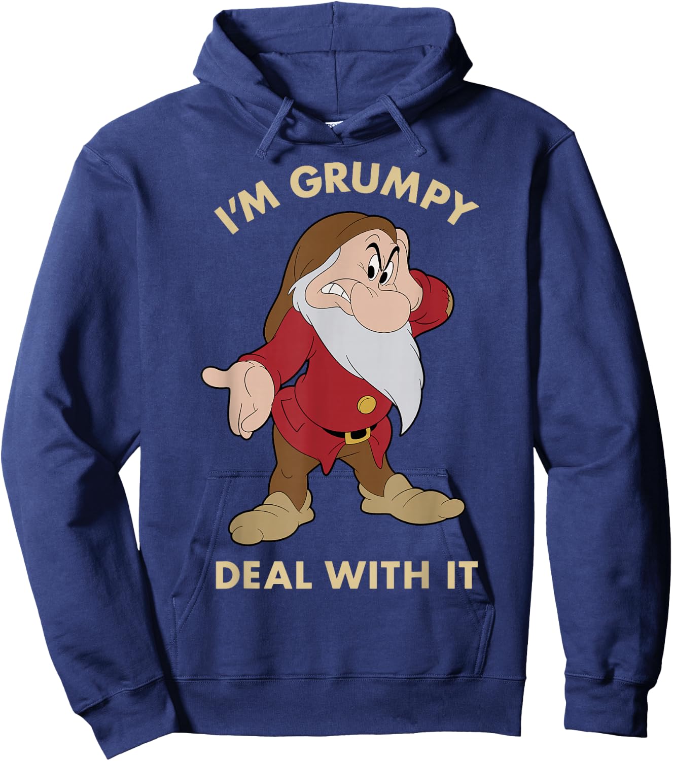Disney Snow White I'm Grumpy Deal with It Portrait Hoodie - Hoodie | Navy