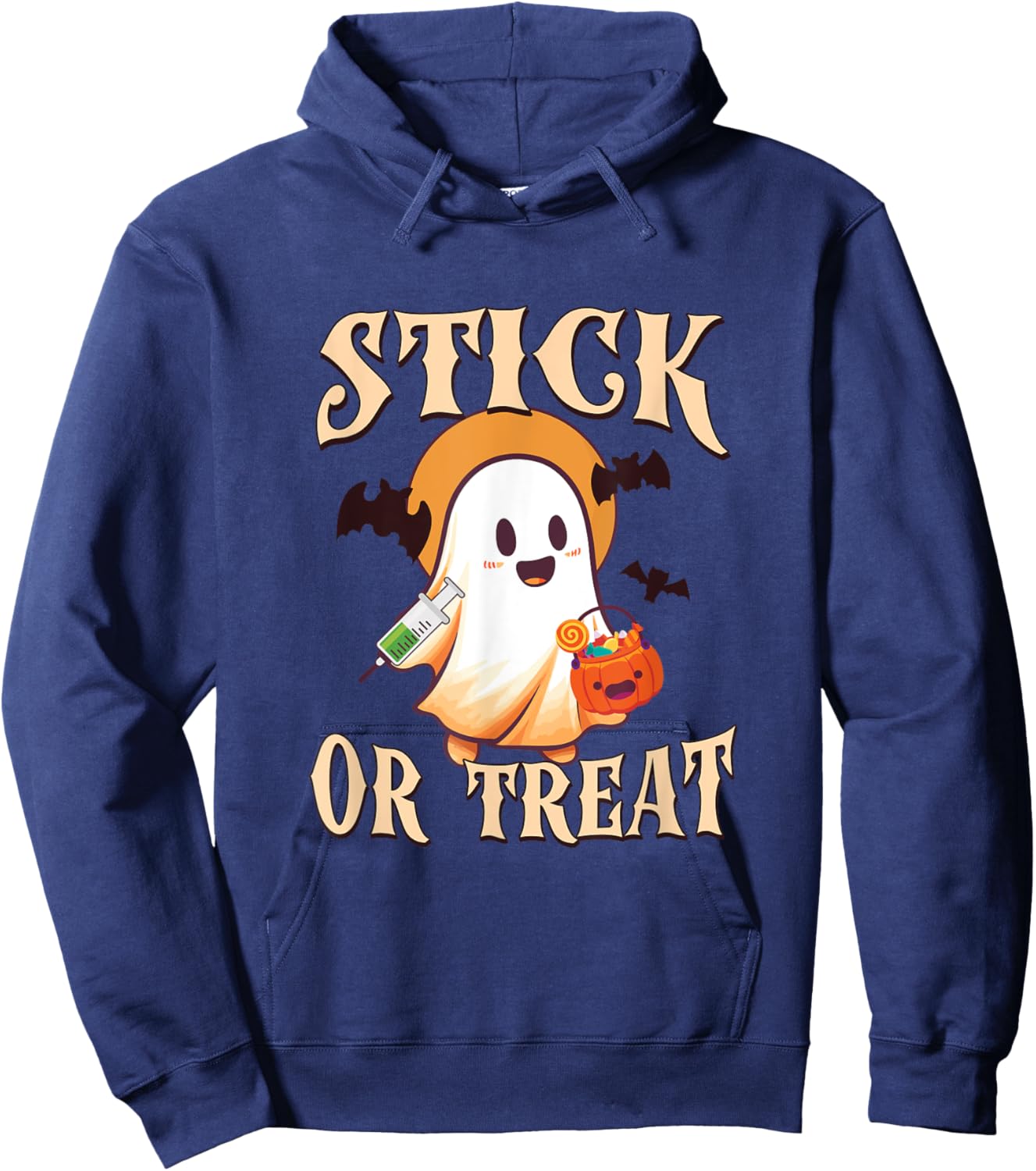 Halloween Nurse Fall Phlebotomy Tech Phlebotomist CRNA ER Hoodie - Hoodie | Navy