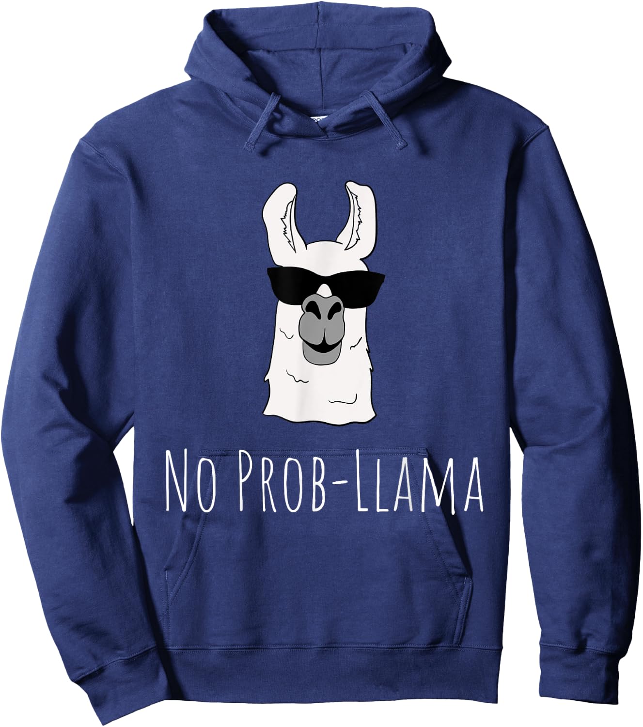 No Prob-Llama No Problem Cute Funny Cool Llama Alpaca Gift Hoodie - Hoodie | Navy