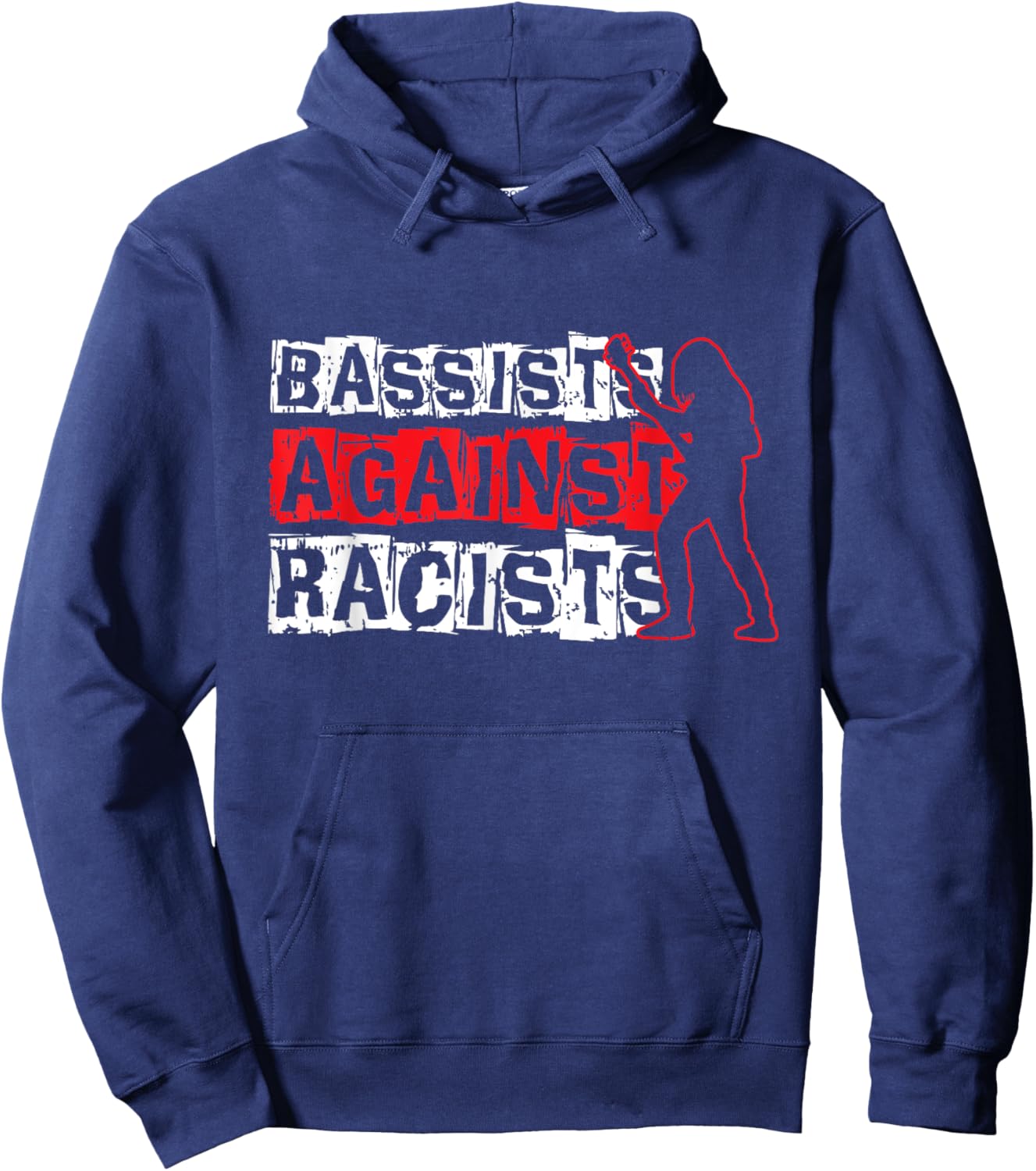 Bassists Against Racists Hoodie - Hoodie | Navy