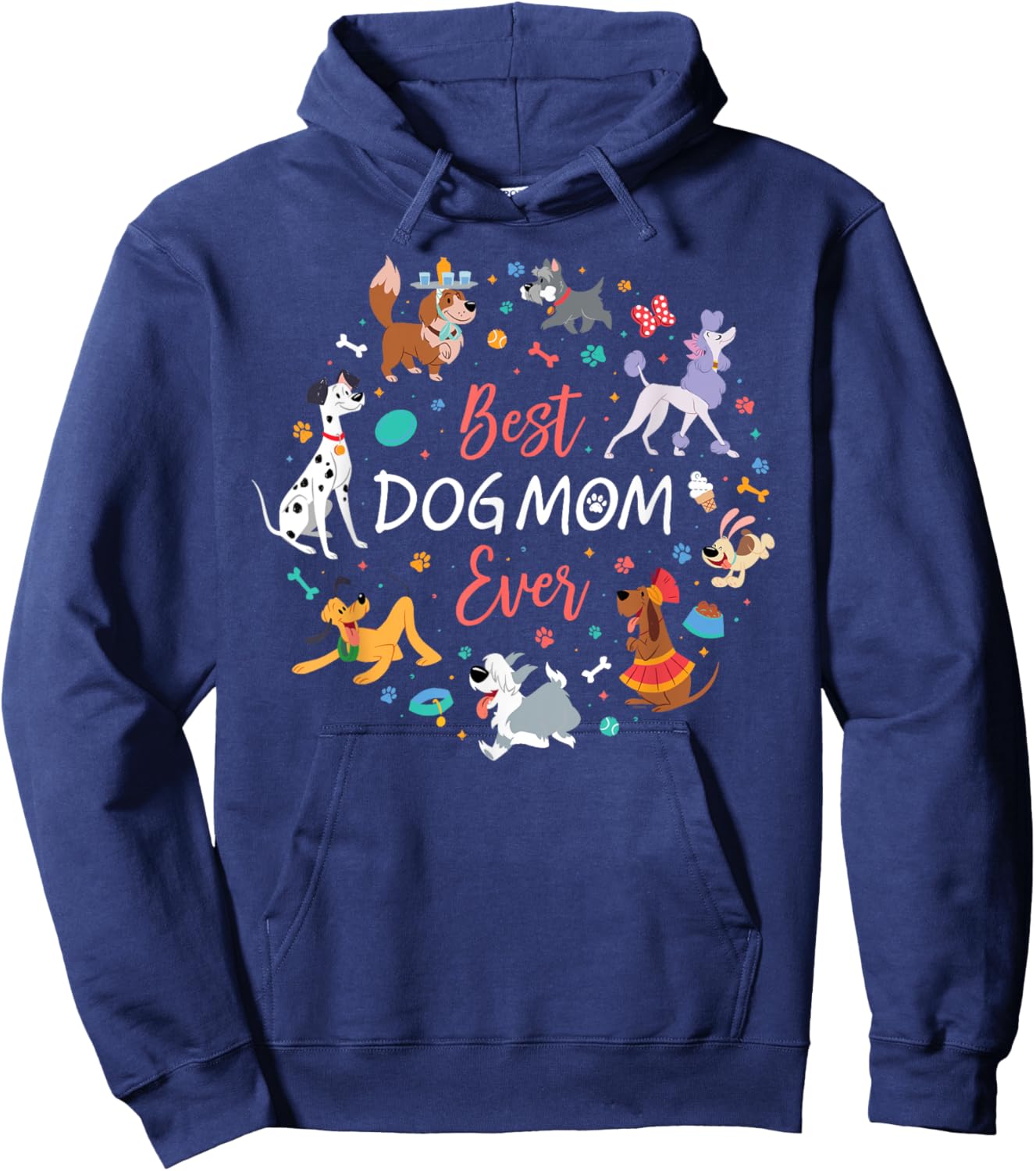 Disney Pet Parent Mother’s Day Disney Dogs Best Dog Mom Ever Hoodie - Hoodie | Navy