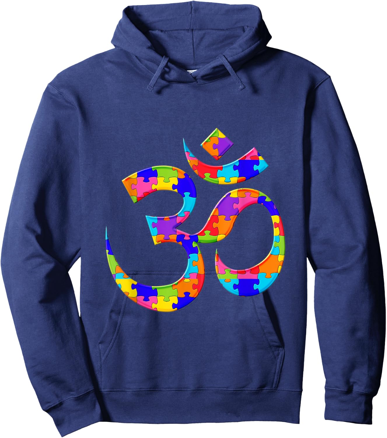 Om Brahman Puzzle Autism Puzzle Hoodie - Hoodie | Navy