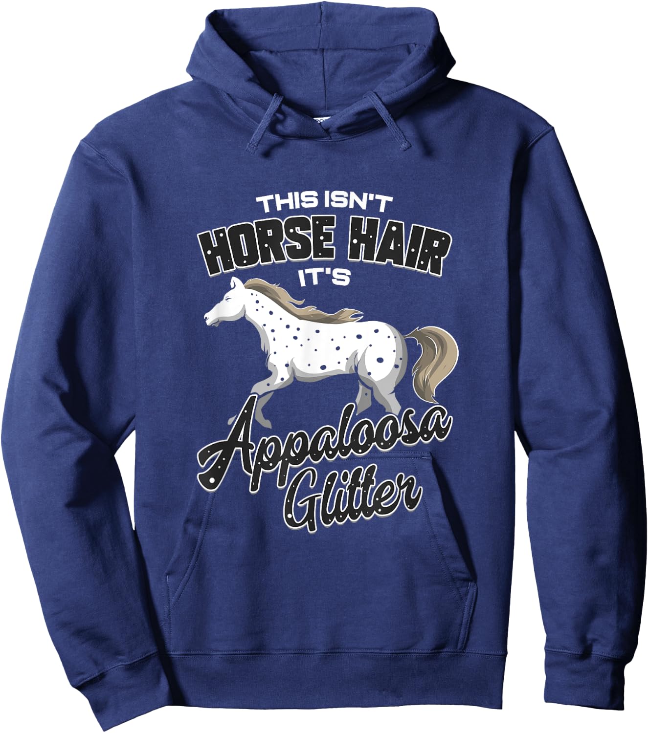 Appaloosa Horse Hair Gift Horse Riding Hoodie - Hoodie | Navy