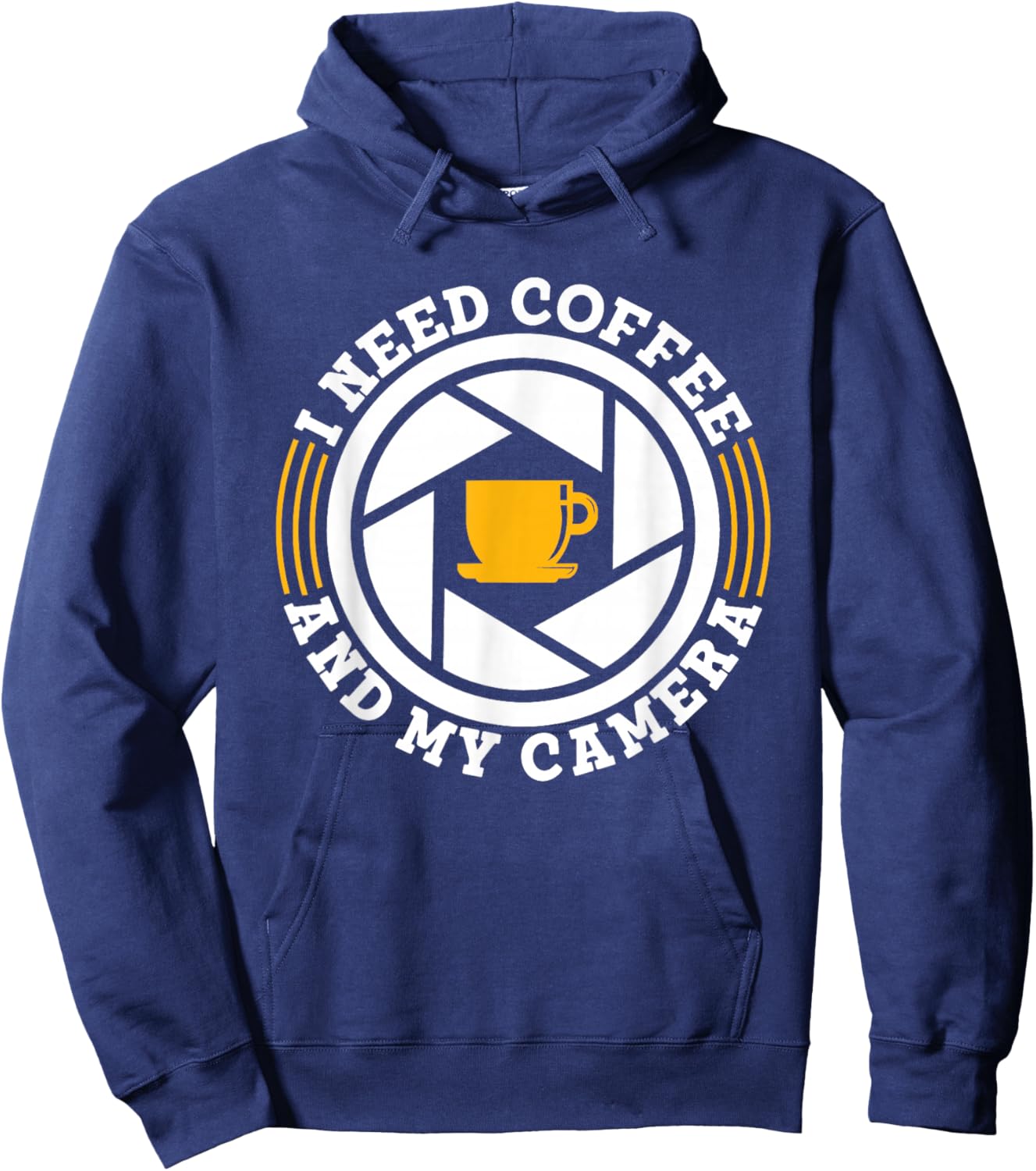 Ich Brauche Kaffee Und Meine Kamera Photographer Photography Hoodie - Hoodie | Navy