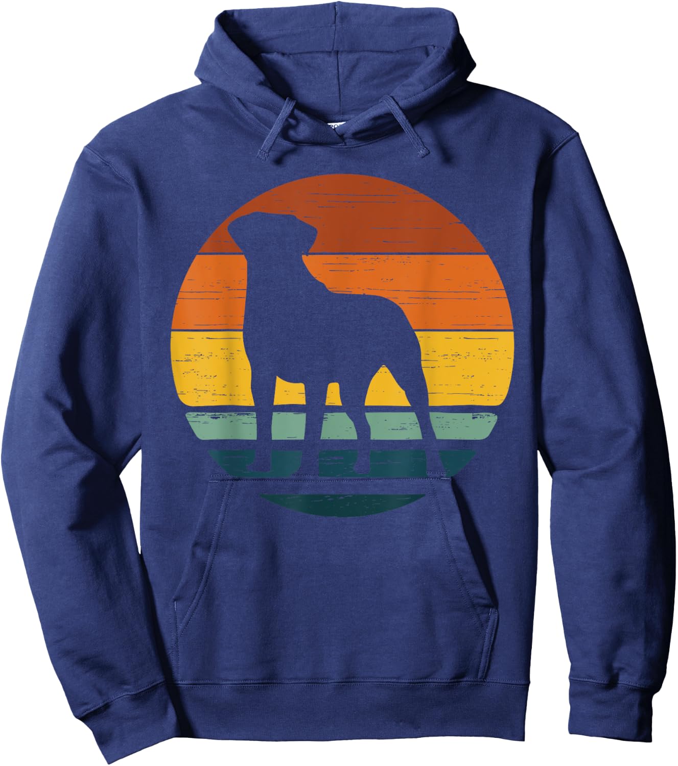 Valley Bulldog Vintage Retro Mum Dad Dog Gift Hoodie - Hoodie | Navy