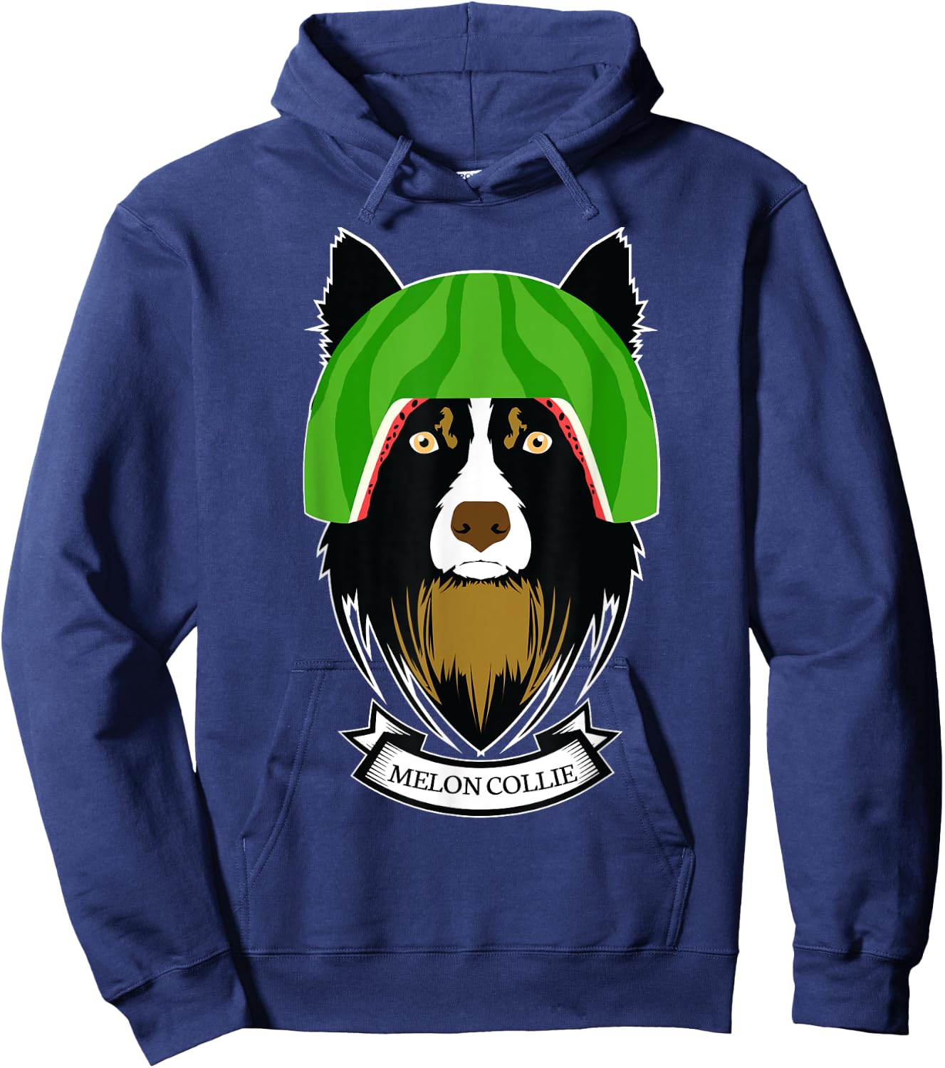 Melon Collie Funny Dog - Melancholy Dogs Hoodie - Hoodie | Navy