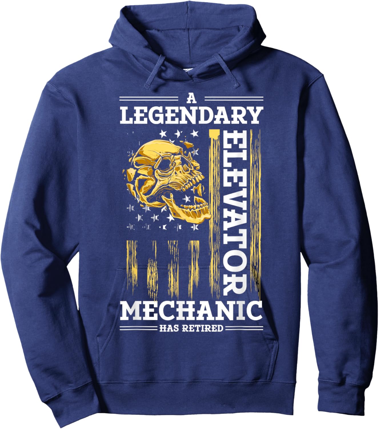 Retirement Elevator Technician Retired Elevator Mechanic Hoodie - Hoodie | Navy