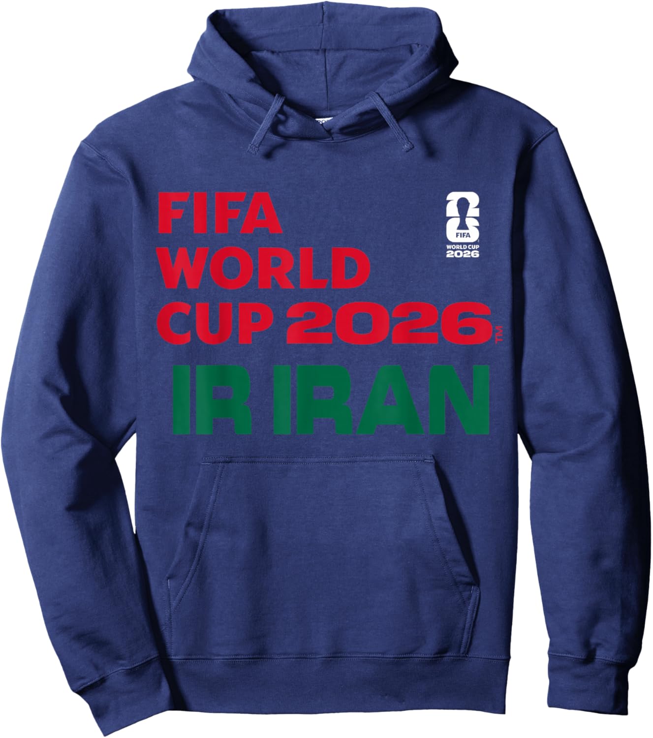 FIFA World CUP26 IR Iran Block Letters Hoodie - Hoodie | Navy