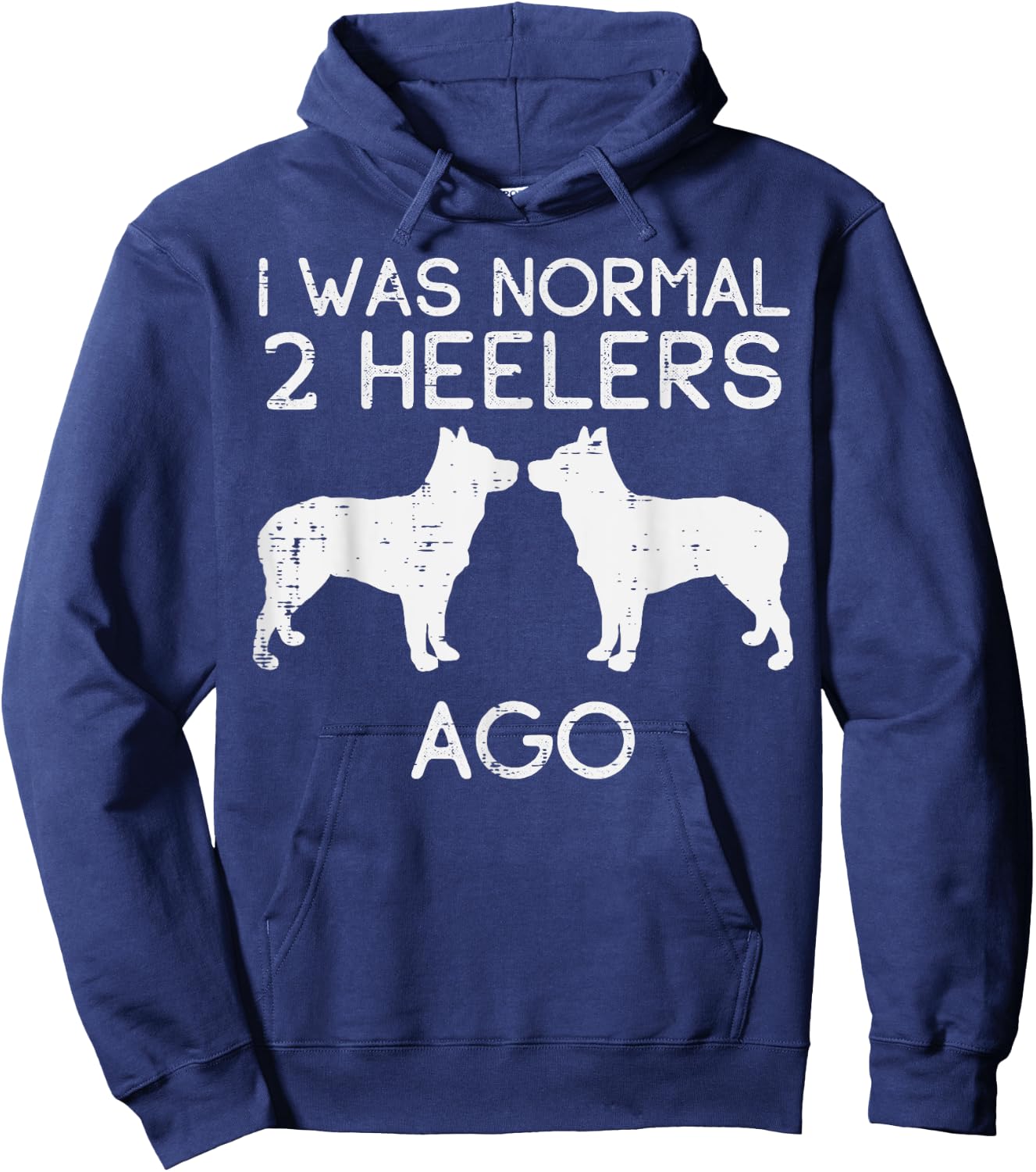 Normal 2 Heelers Ago Blue Red Australian Cattle Dog Gift Men Women Girls Kids Hoodie - Hoodie | Navy