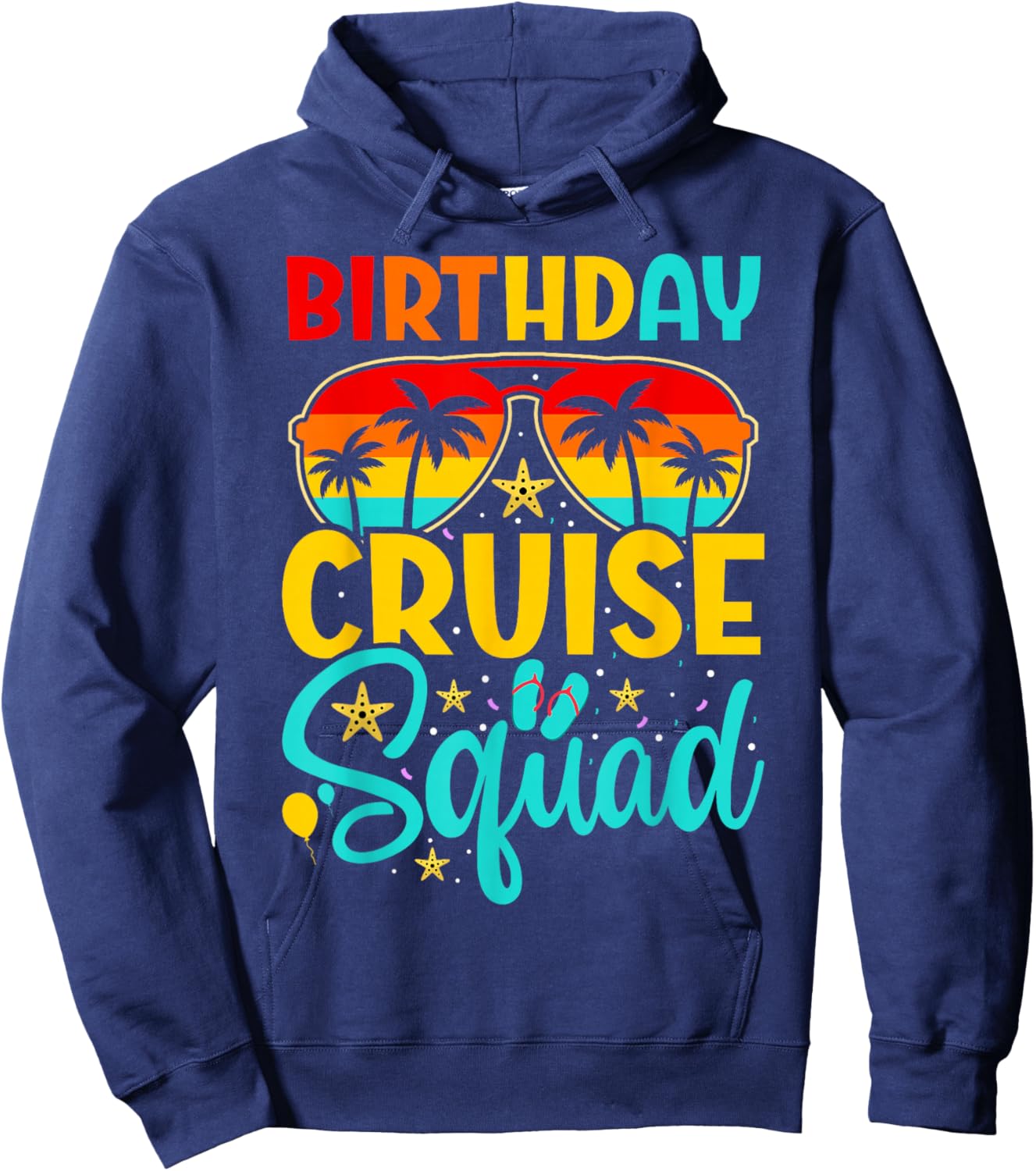 Birthday Cruise Squad Cruising Vacation Funny Crew Hoodie - Hoodie | Navy