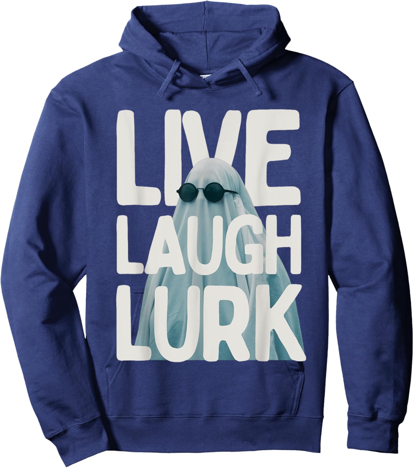 Halloween Funny Lurk Live Laugh Love Ghost Costume Men Women Hoodie - Hoodie | Navy