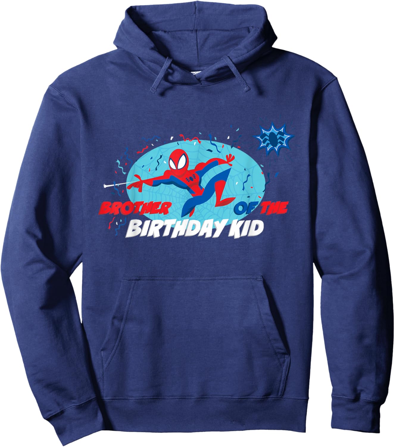 Marvel Spider-Man Toony Family Brother of the Birthday Kid Hoodie - Hoodie | Navy