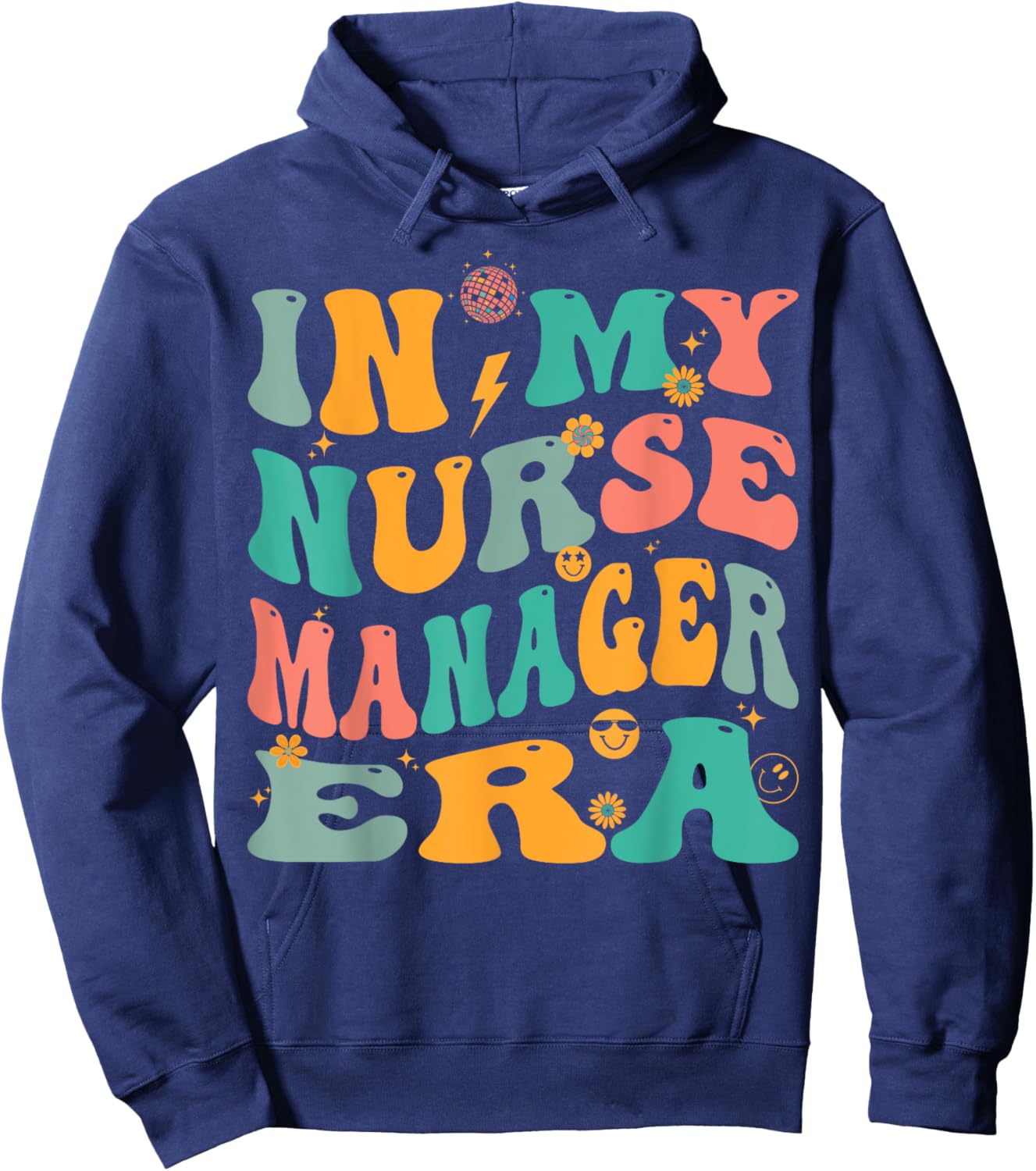 In My Nurse Manager Era Retro Nursing Supervisor Hoodie - Hoodie | Navy