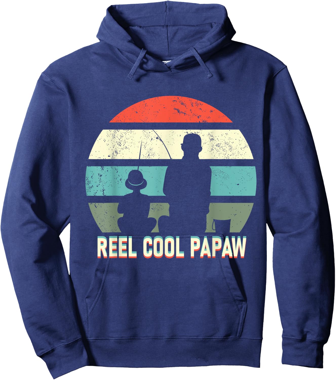 reel cool Papaw fisherman grandpa father's day Fishing gifts Hoodie - Hoodie | Navy