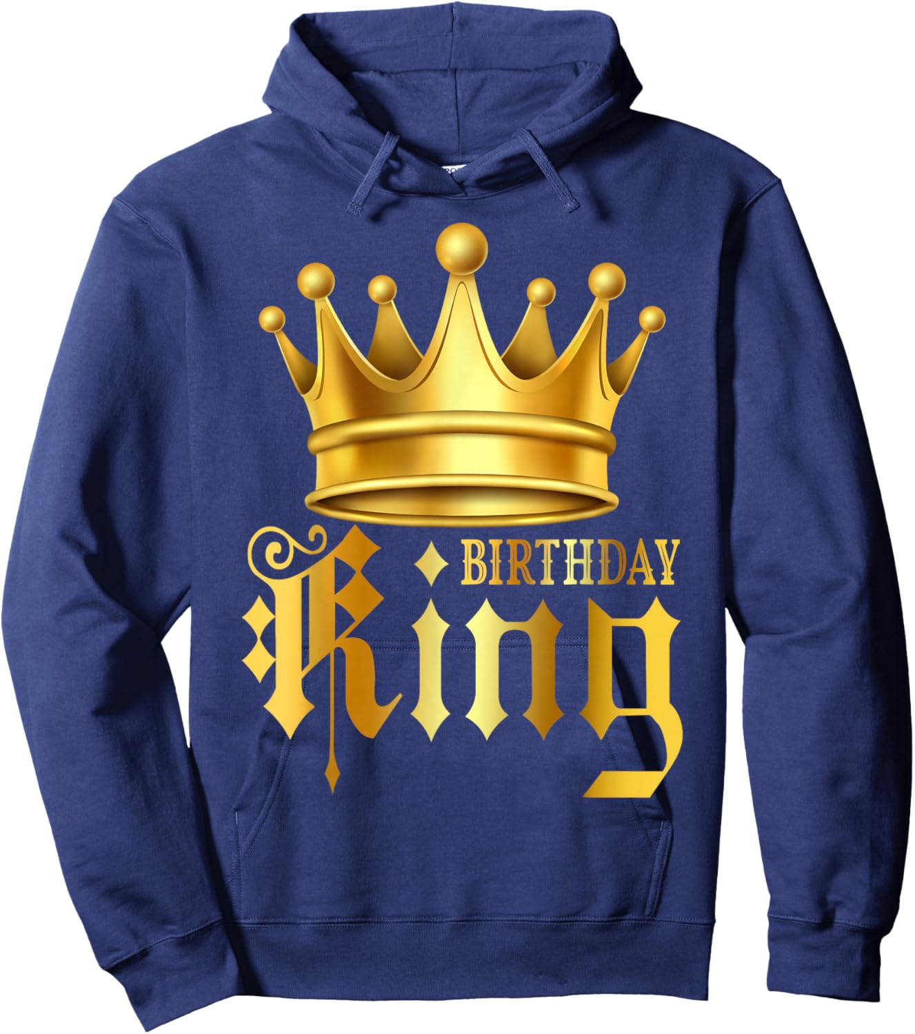 Birthday King Matching Couple Costume Birthday Party Men Boy Hoodie - Hoodie | Navy