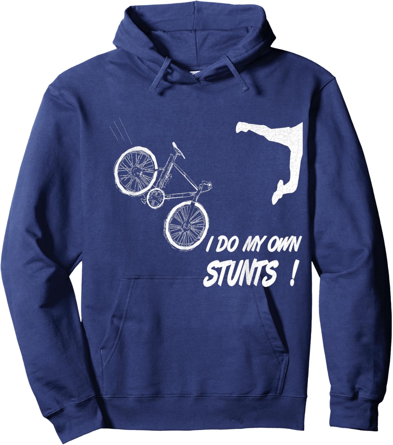 Cyclist bike, bicycle crash accident humor funny bikes Hoodie - Hoodie | Navy