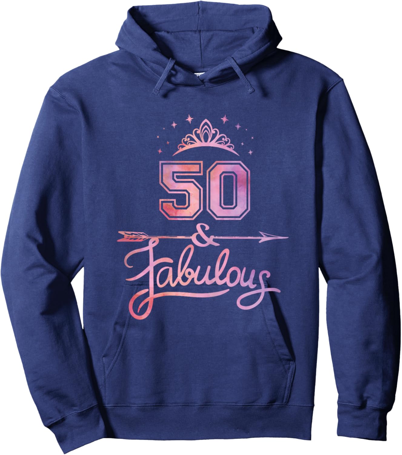 Women 50 Years Old And Fabulous Happy 50th Birthday Hoodie - Hoodie | Navy