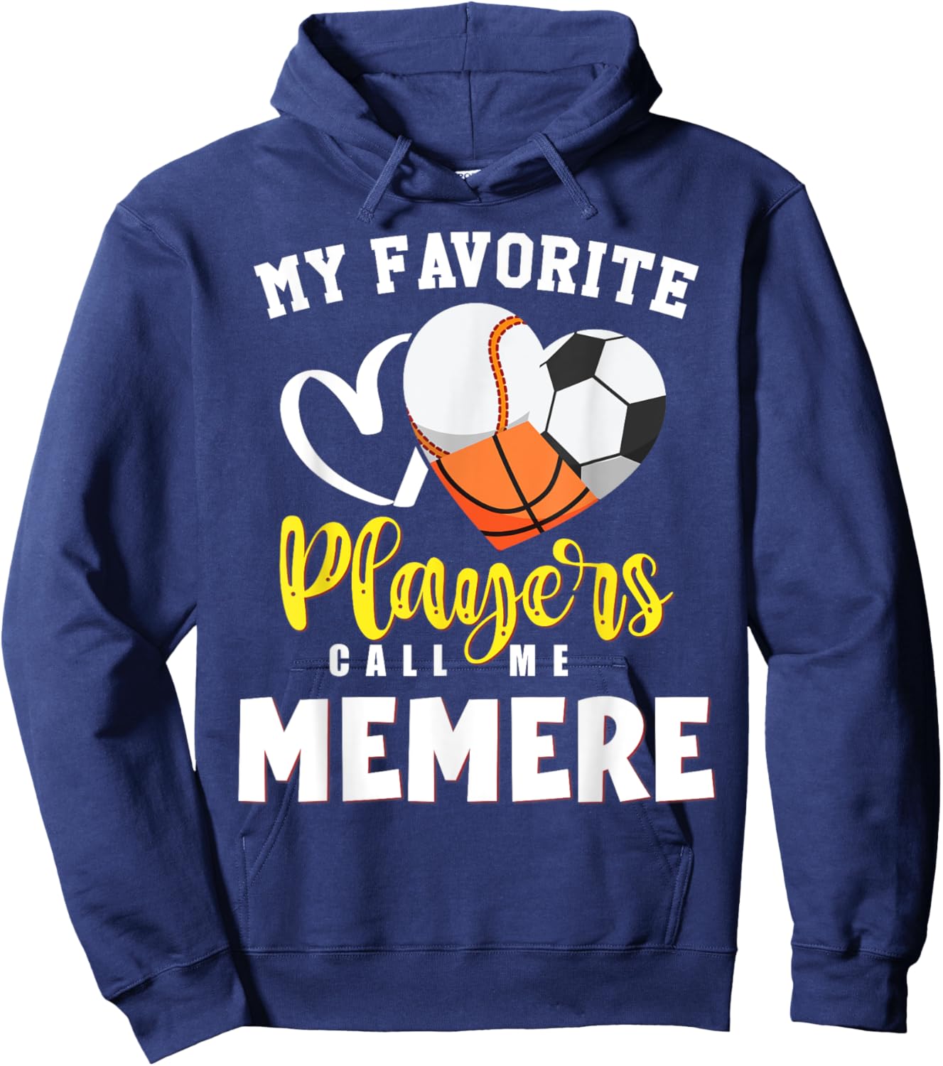 MEMERE My Favorite Baseball Soccer Basketball Players Call Hoodie - Hoodie | Navy
