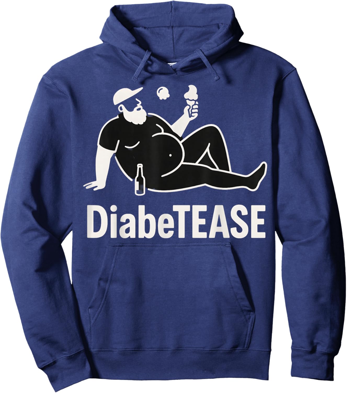 DiabeTEASE Dad Joke Diabetes Pun Funny Graphic Hoodie - Hoodie | Navy