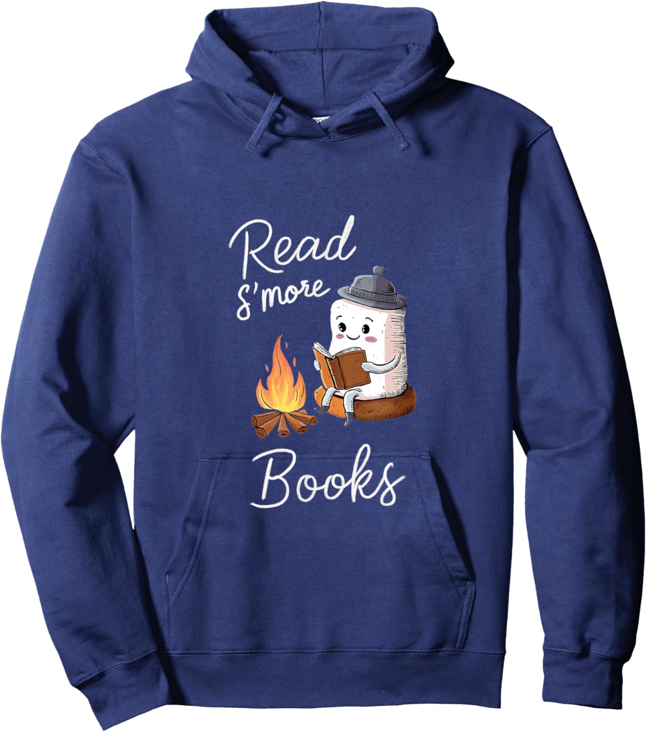 Read S'more Books Cute Campfire | Reading Book Lovers Hoodie - Hoodie | Navy