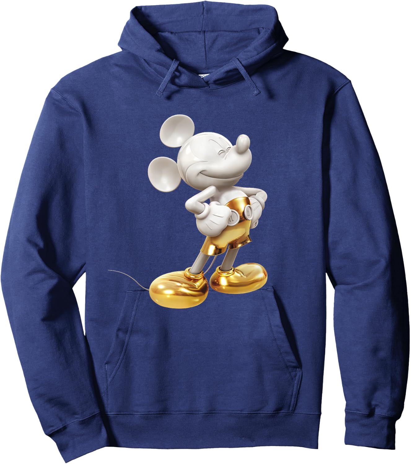 Disney Gold Mickey Mouse Pose,Short Sleeve Hoodie - Hoodie | Navy