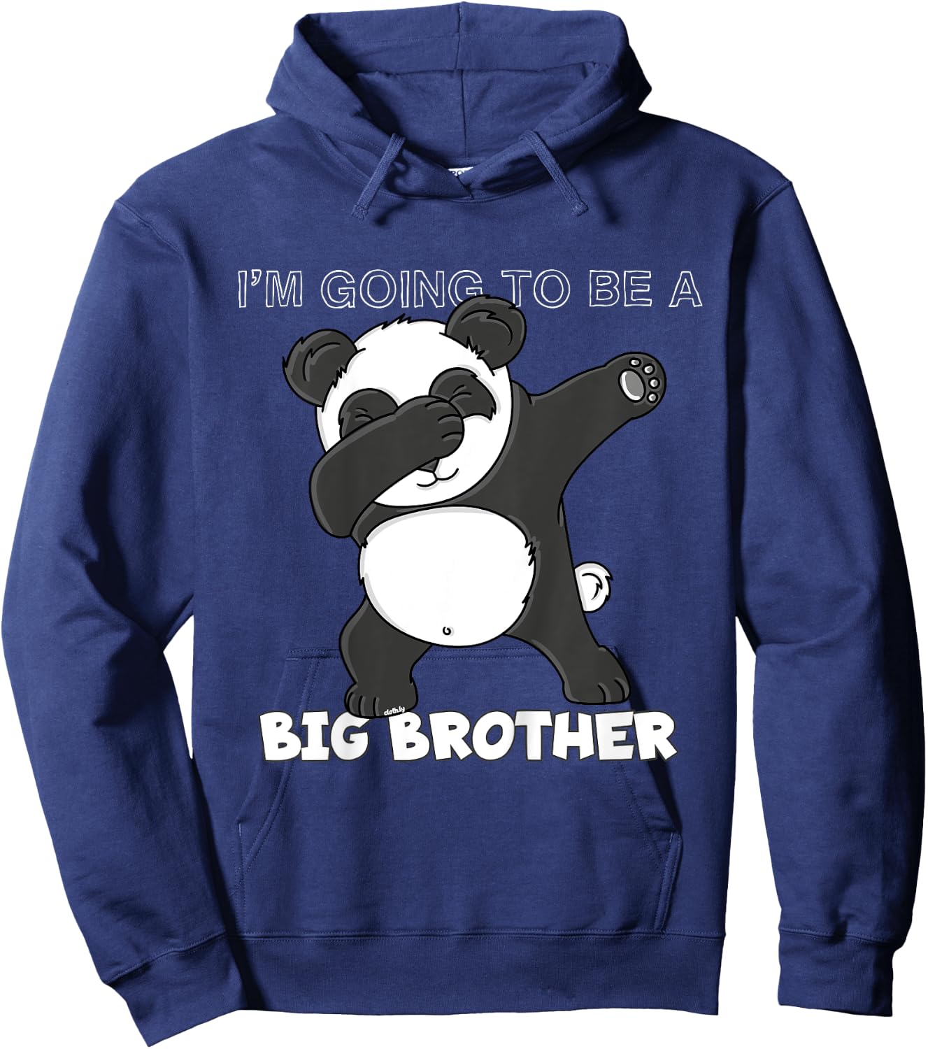 Kids Im going to be a Big Brother Shirt Dabbing Panda Hoodie - Hoodie | Navy