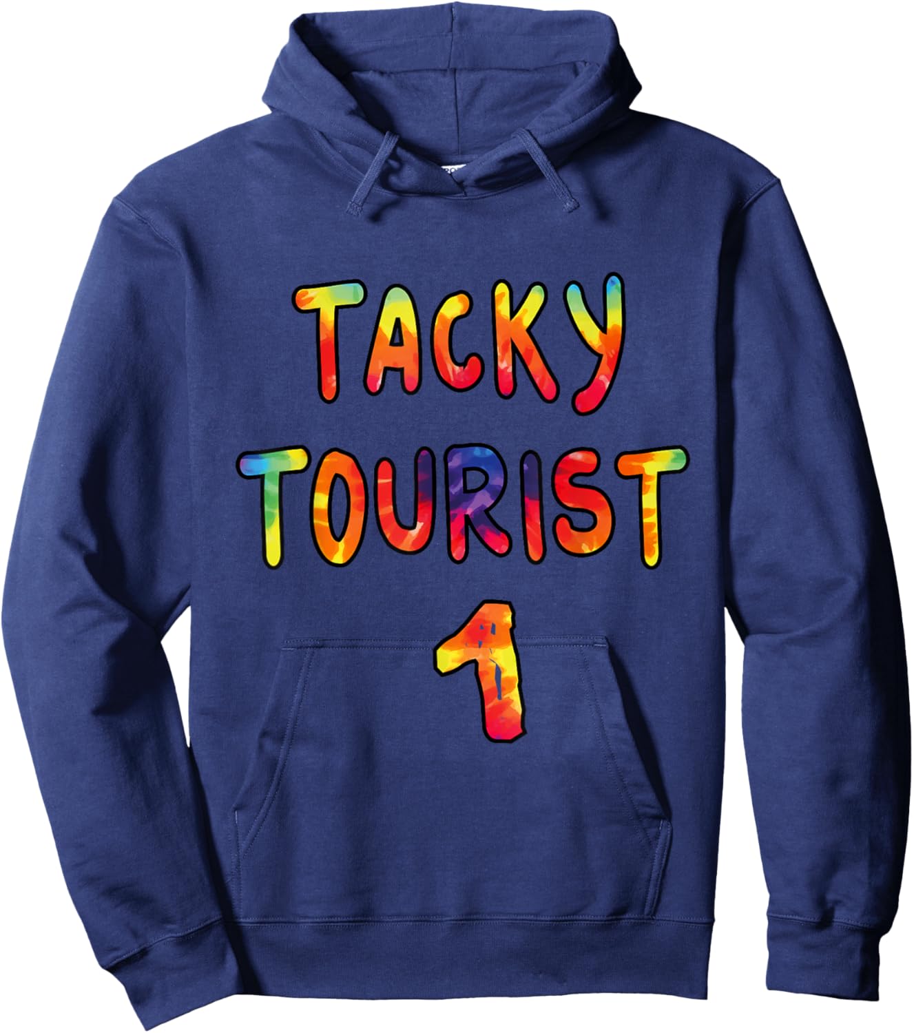 Fun Group of Three Wacky Trio Costume 3 Person Tacky Tourist Hoodie - Hoodie | Navy