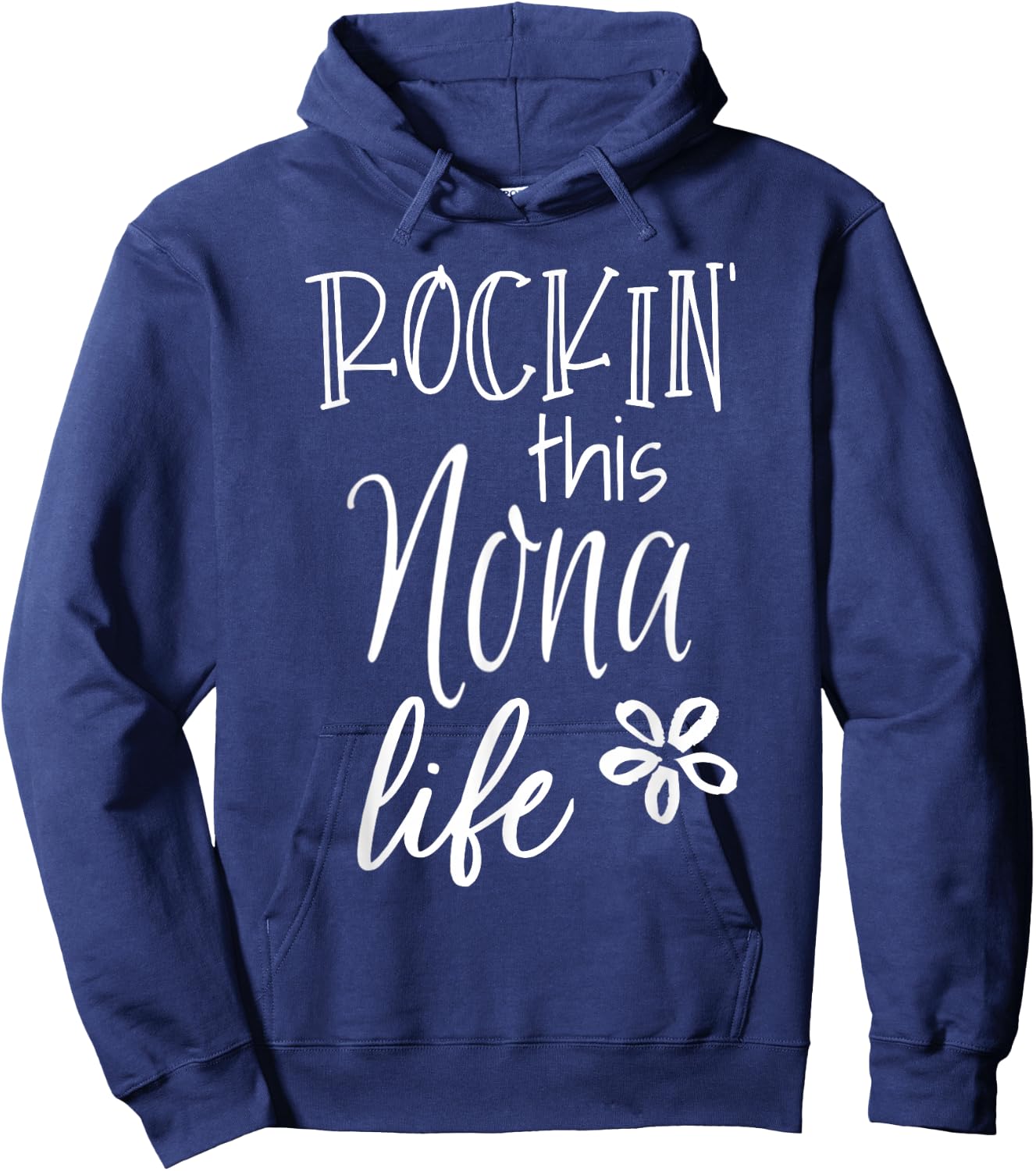 Rockin This Life Cute Nona Gift from Grandkids Hoodie - Hoodie | Navy