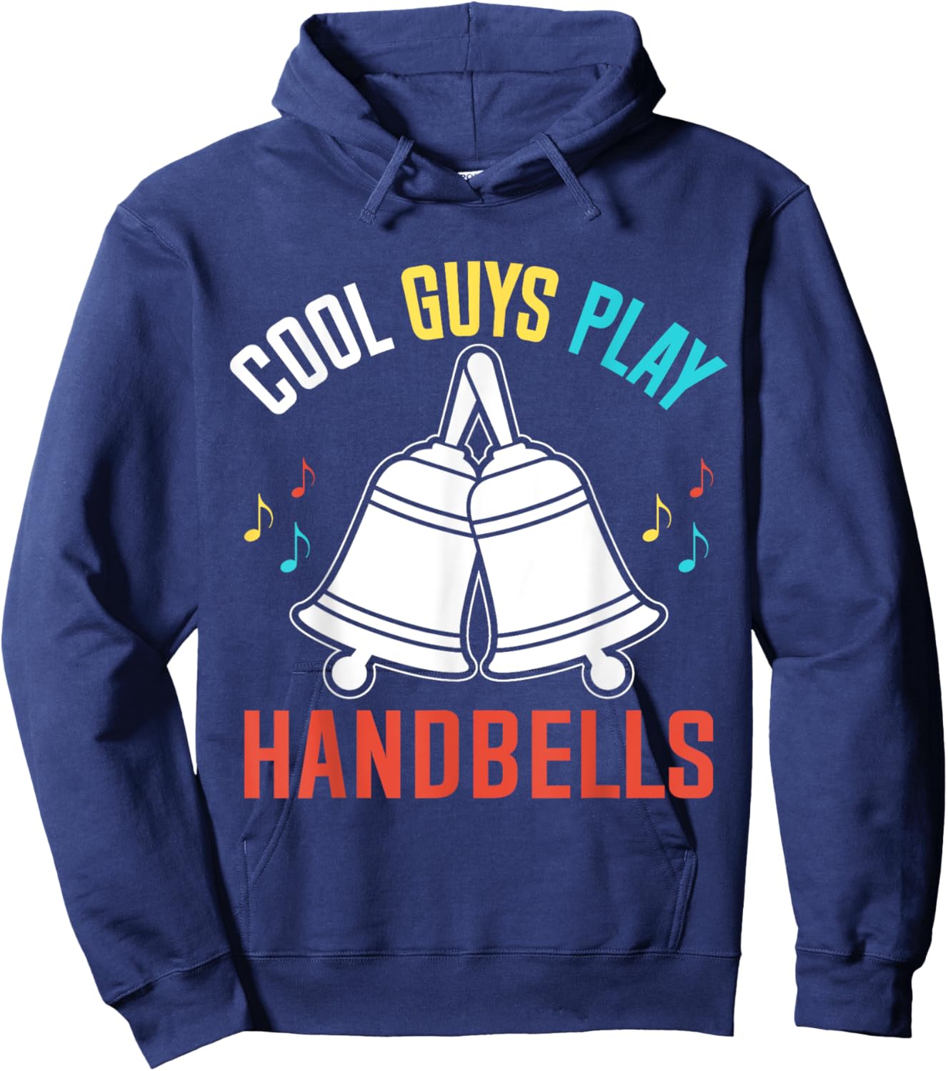 Cool Guys Play Handbells Bell Player Funny Hoodie - Hoodie | Navy