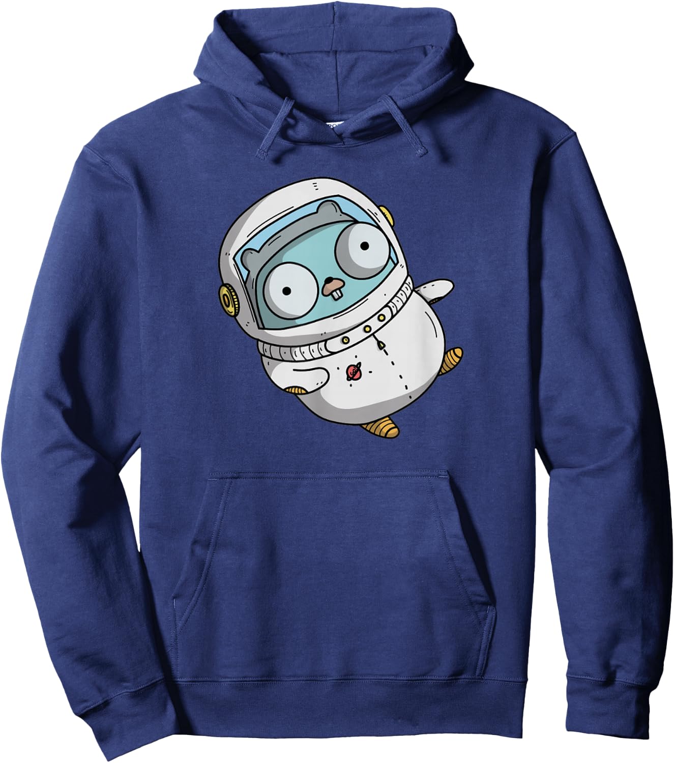 Astronaut Gopher - Fun Programmer Developer GO lang Logo Hoodie - Hoodie | Navy