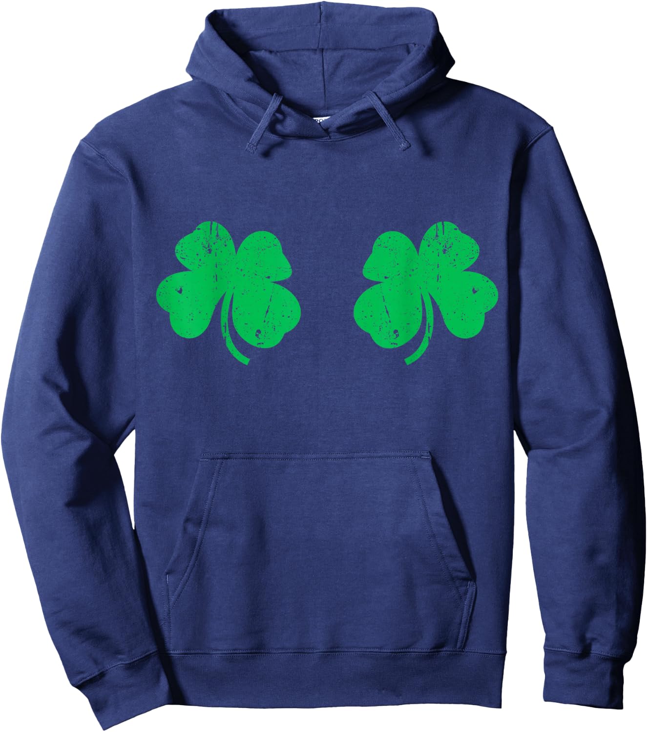 Shamrock Boobs Shirt Irish Boobies St Patricks Day Hoodie - Hoodie | Navy