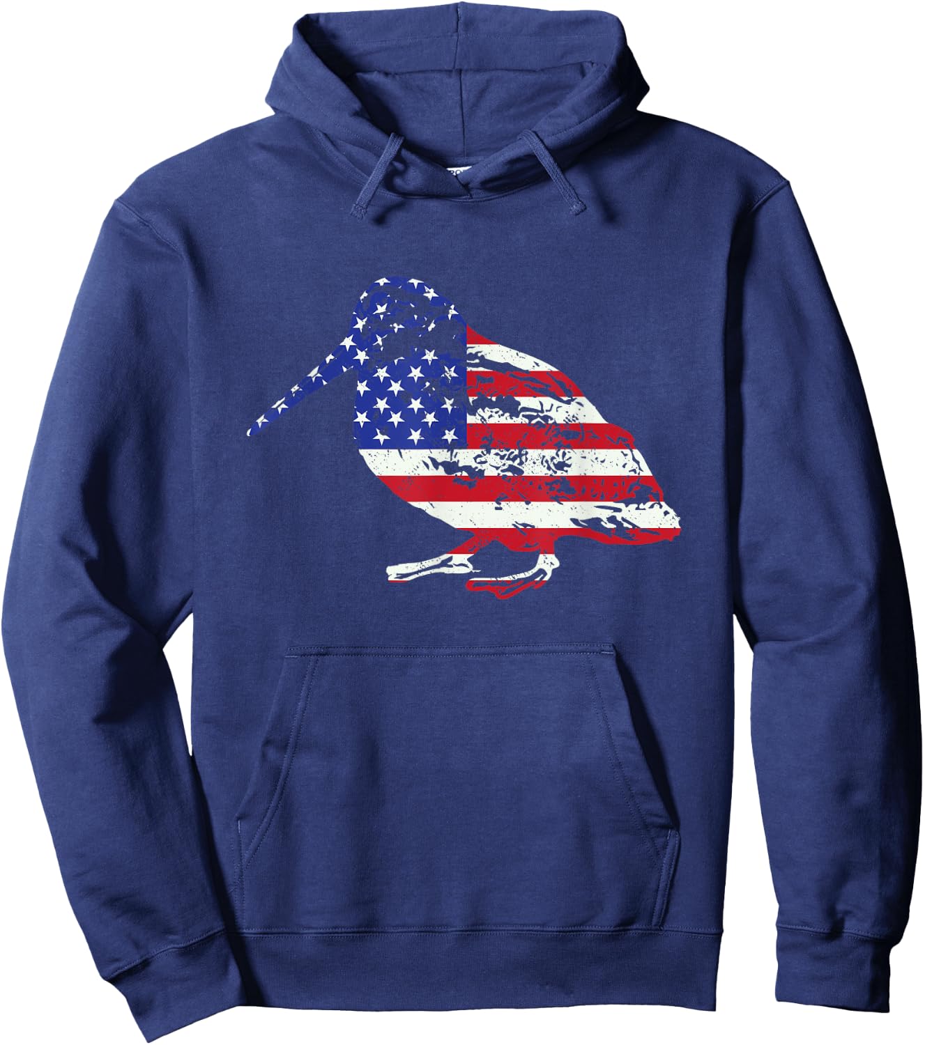 American Flag Woodcock Hunter Timberdoodle Bogsucker Gifts Hoodie - Hoodie | Navy