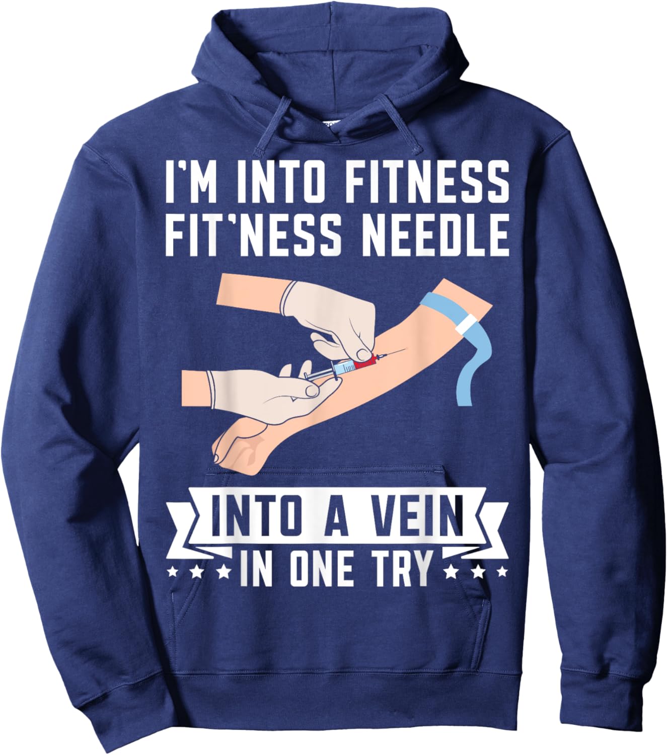 Phleb Phlebotomist Hoodie - Hoodie | Navy