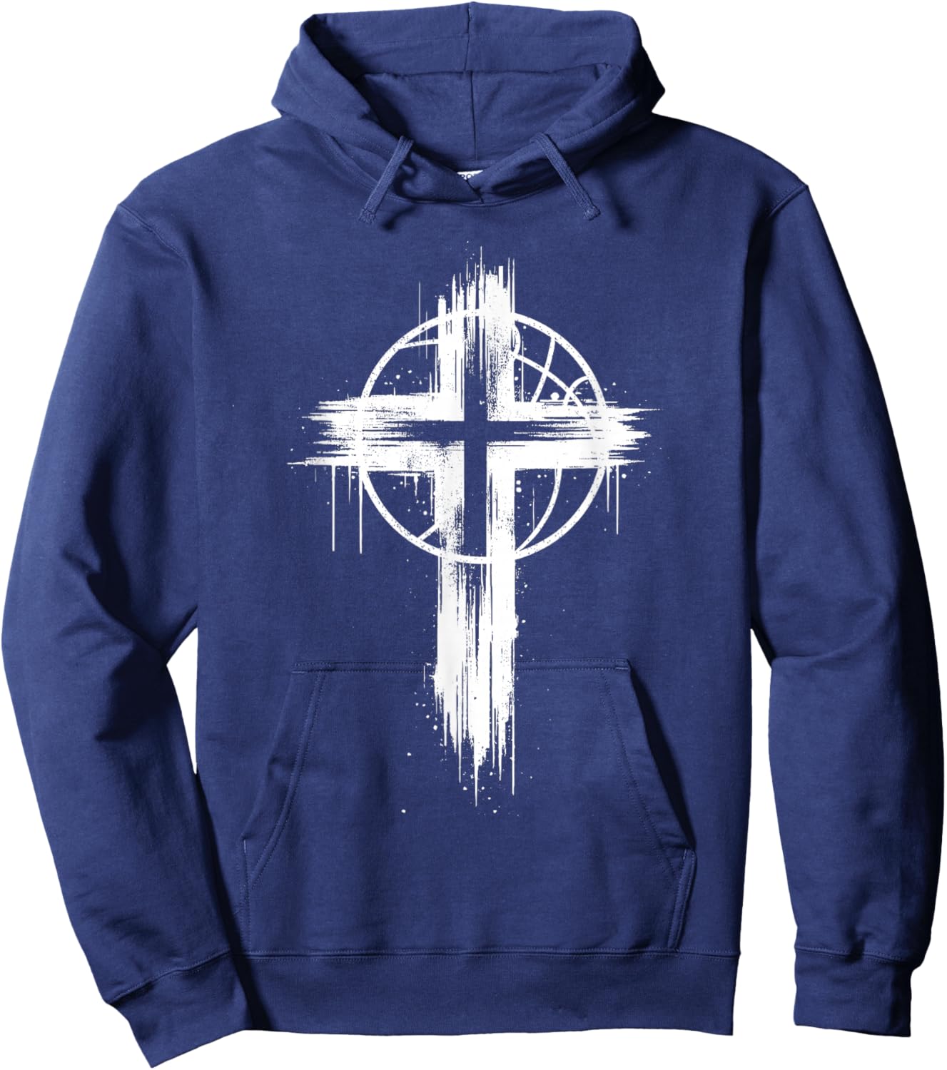 Christian Basketball Cross Hoodie - Hoodie | Navy