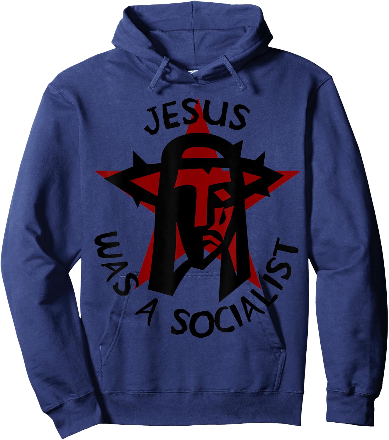Jesus Was A Socialist Red Star - Liberation Theology Hoodie - Hoodie | Navy