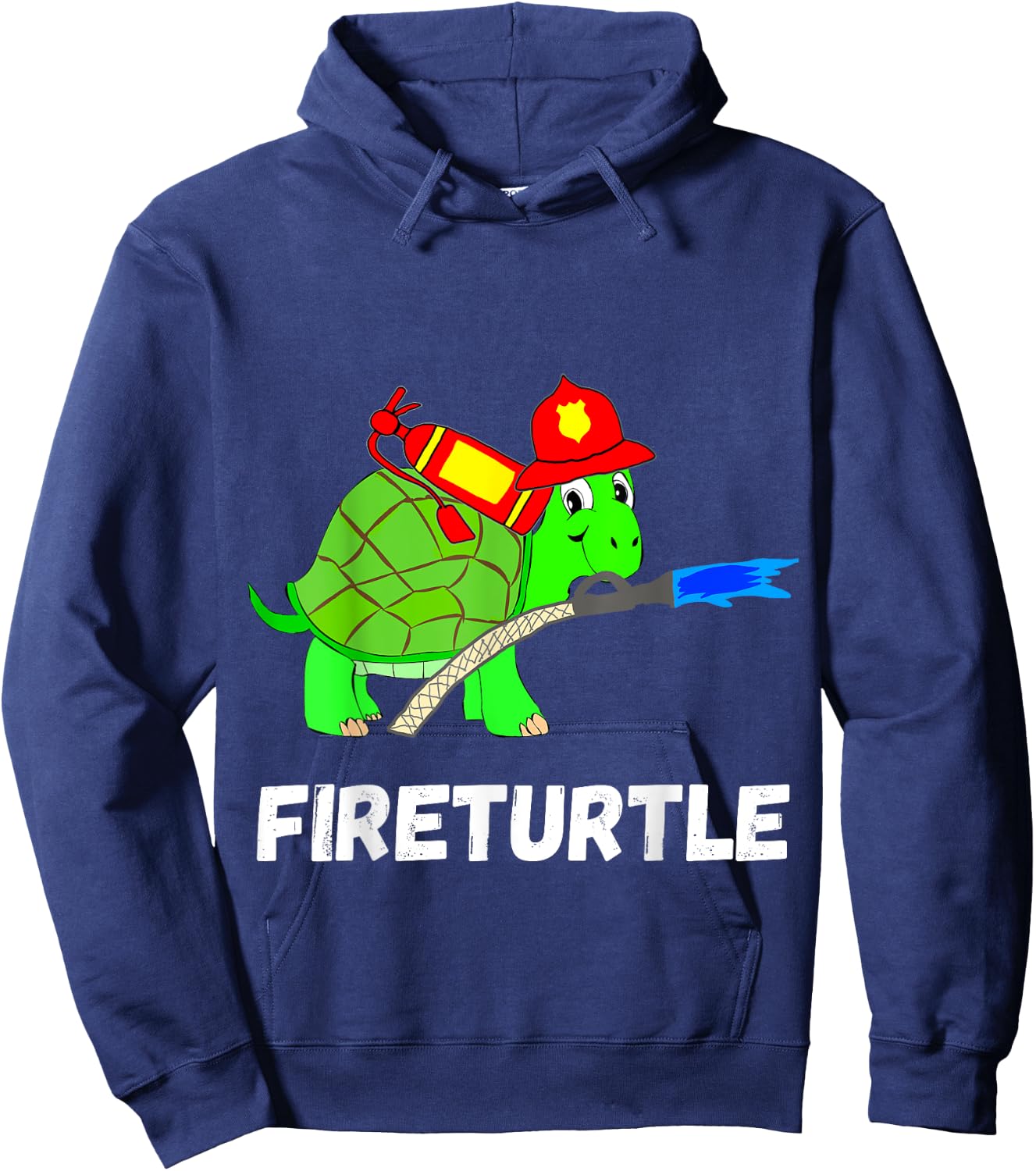 Fire Fighter Sea Turtle Tortoise Firefighter Fireman Hoodie - Hoodie | Navy