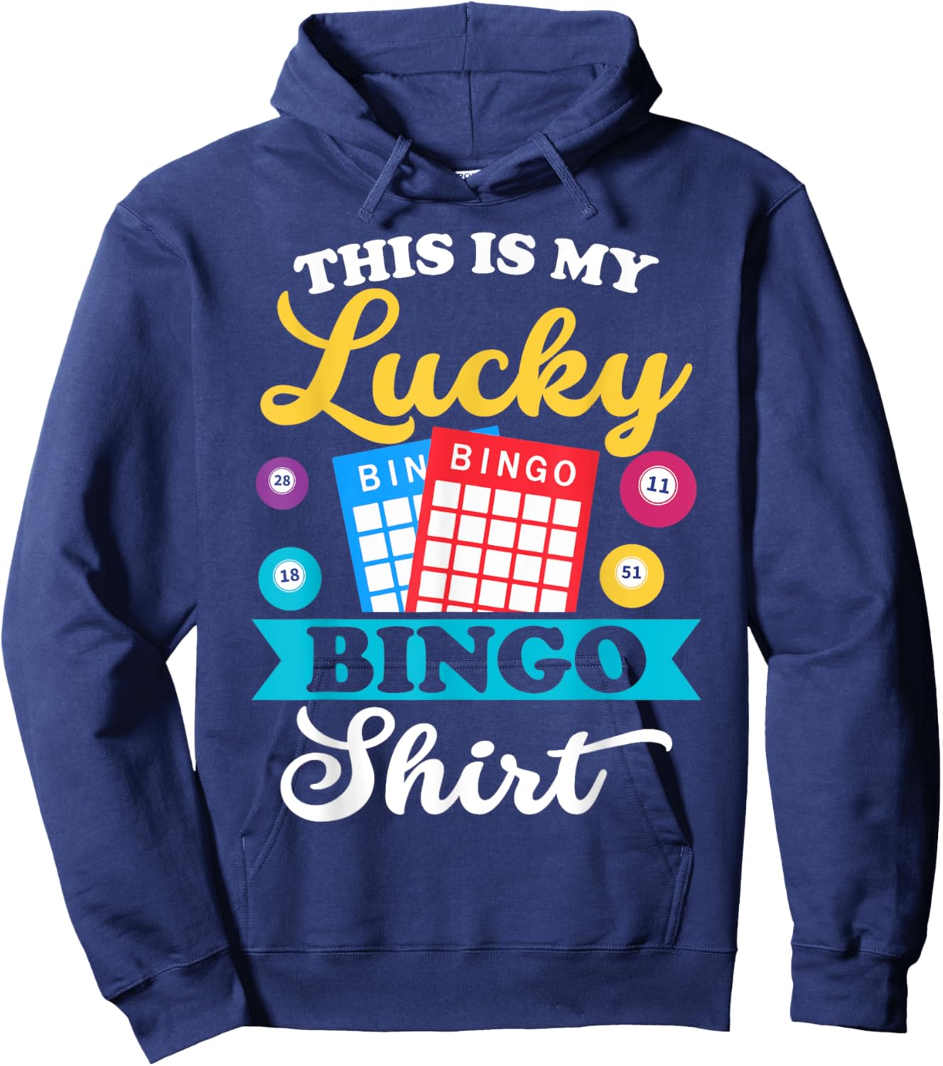 This Is My Lucky Bingo Shirt Hoodie - Hoodie | Navy