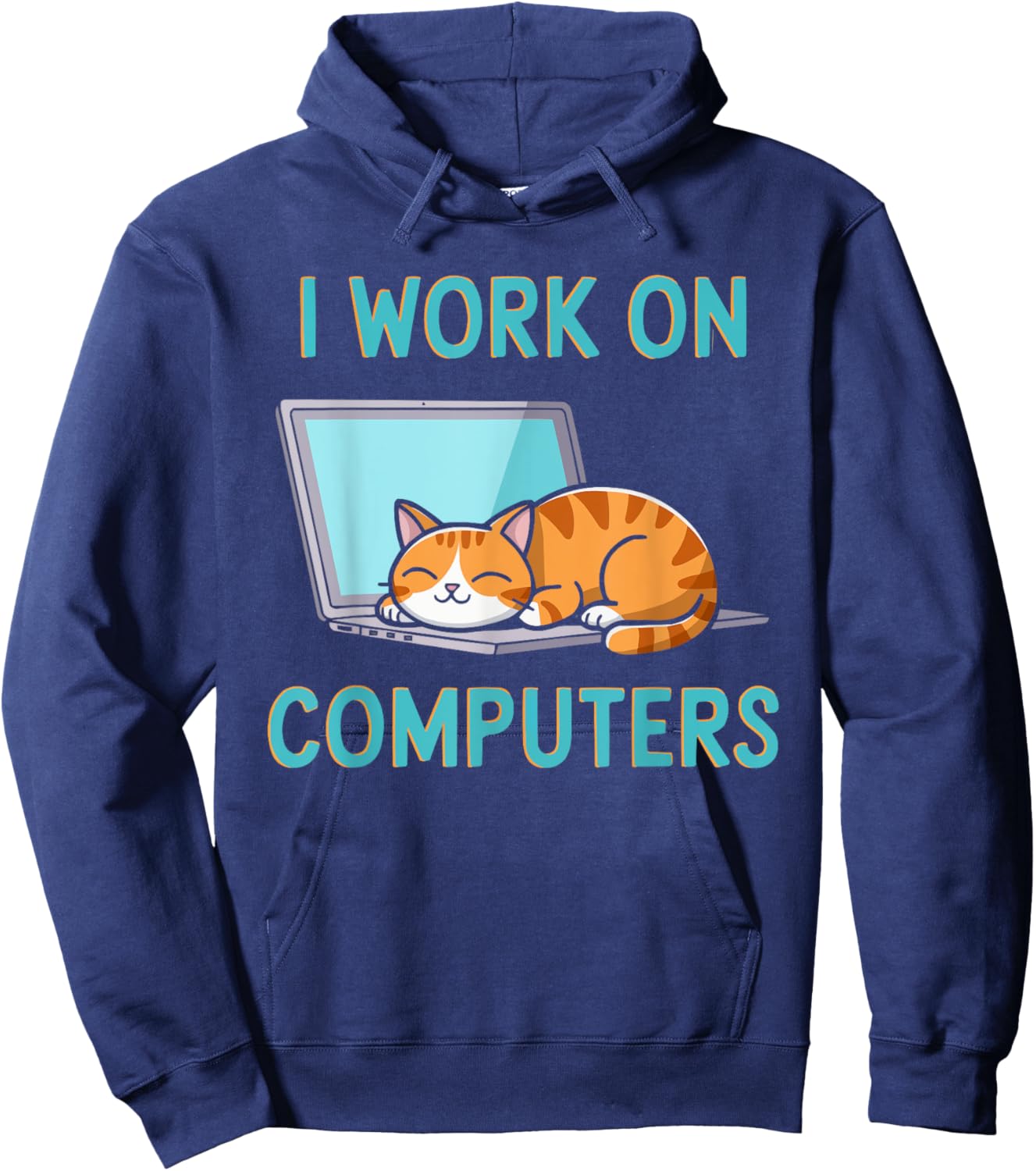 Programmer Cat Kitty Meow Animal Pet Computer Programming Hoodie - Hoodie | Navy