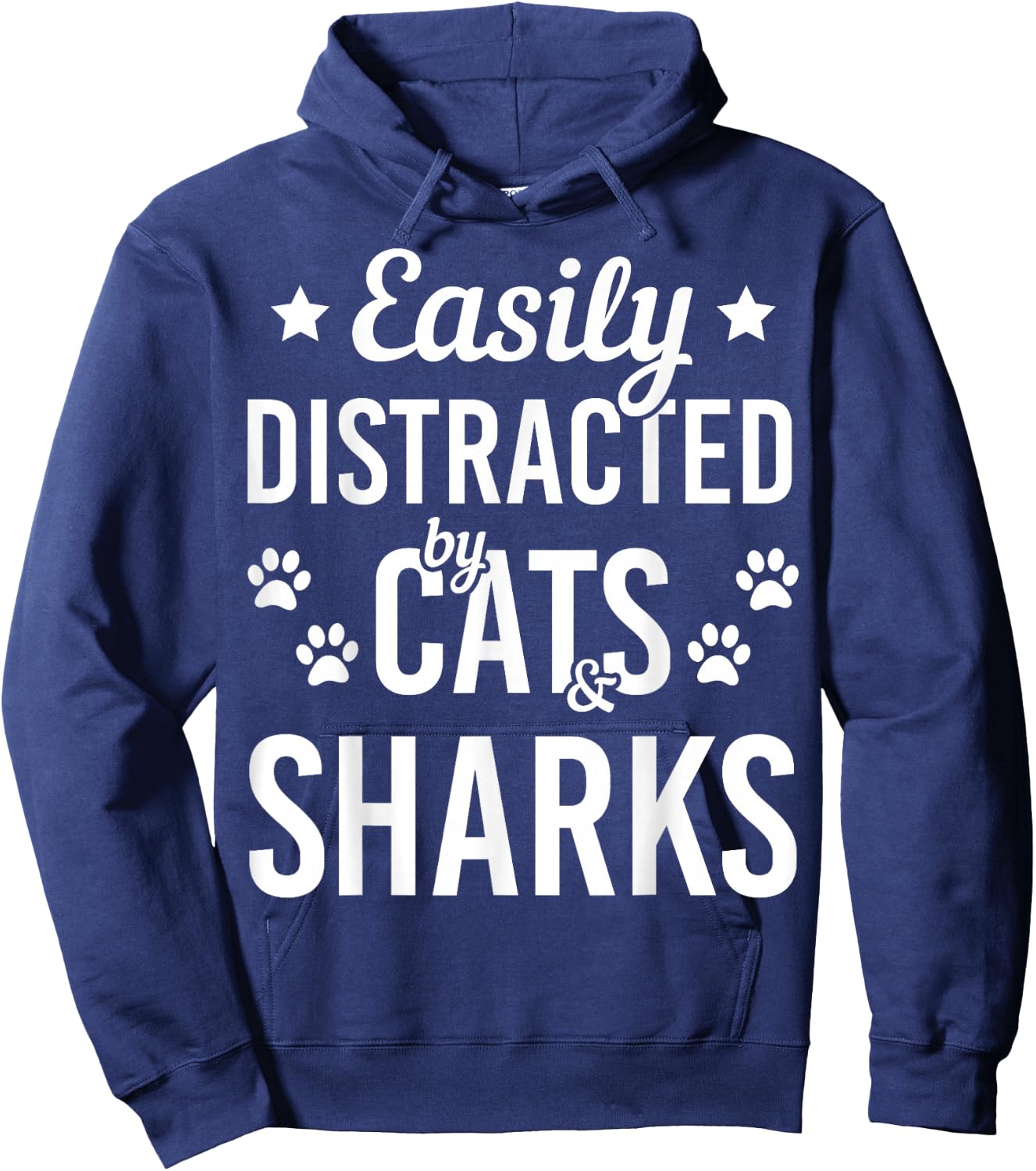 Cat Lover Shark Lover Cats And Sharks Zookeeper Funny Cat Hoodie - Hoodie | Navy