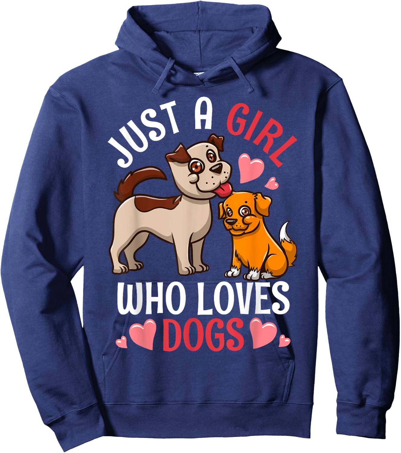 Just A Girl Who Loves Dogs Hoodie - Hoodie | Navy