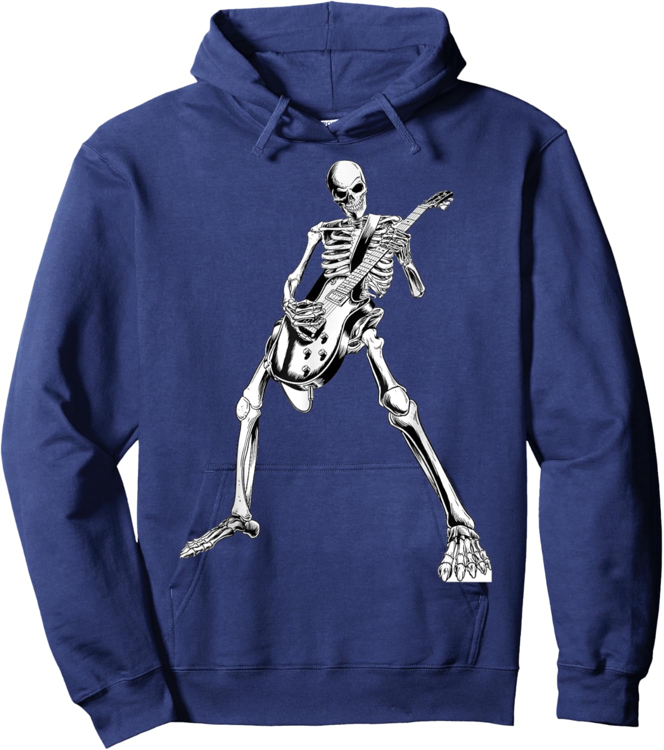 Skeleton playing guitar electric Acoustic Classical Hoodie - Hoodie | Navy